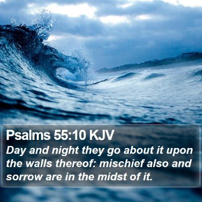 Psalms 55:10 KJV Bible Verse Image