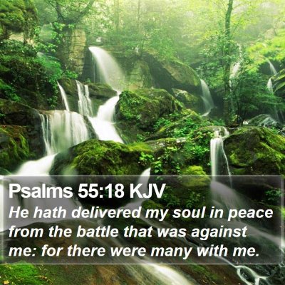 Psalms 55:18 KJV Bible Verse Image