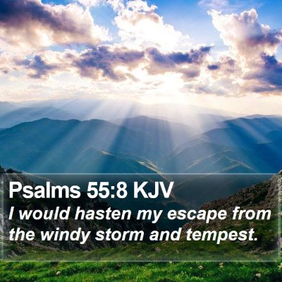 Psalms 55:8 KJV Bible Verse Image