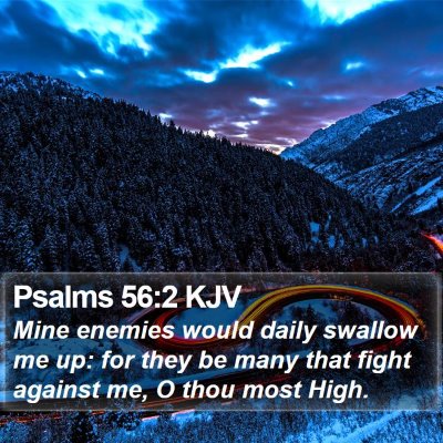 Psalms 56:2 KJV Bible Verse Image