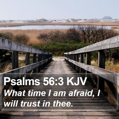 Psalms 56:3 KJV Bible Verse Image