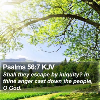 Psalms 56:7 KJV Bible Verse Image