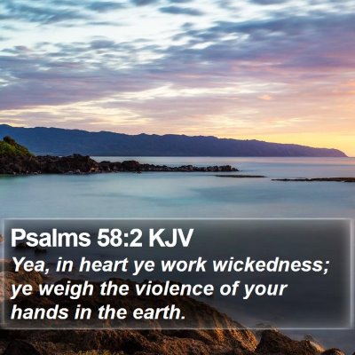 Psalms 58:2 KJV Bible Verse Image