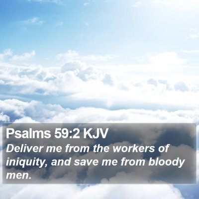 Psalms 59:2 KJV Bible Verse Image