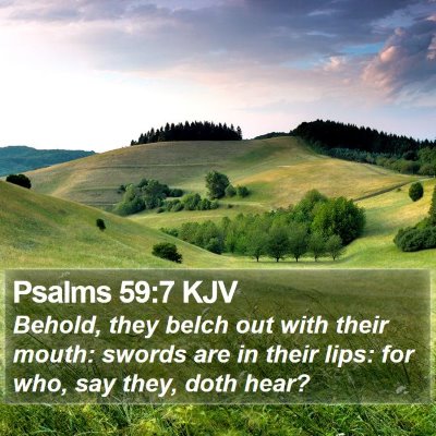 Psalms 59:7 KJV Bible Verse Image