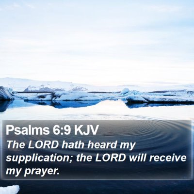 Psalms 6:9 KJV Bible Verse Image