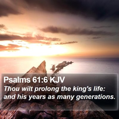 Psalms 61:6 KJV Bible Verse Image