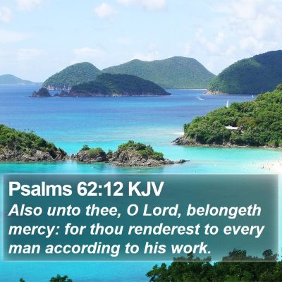 Psalms 62:12 KJV Bible Verse Image