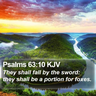 Psalms 63:10 KJV Bible Verse Image