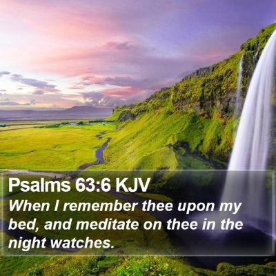 Psalms 63:6 KJV Bible Verse Image