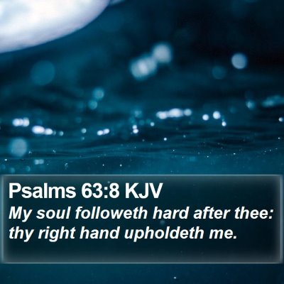 Psalms 63:8 KJV Bible Verse Image