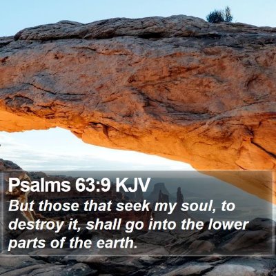 Psalms 63:9 KJV Bible Verse Image