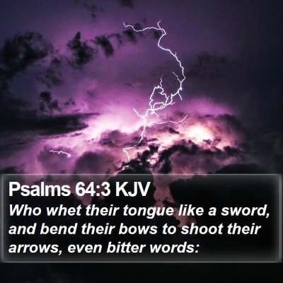 Psalms 64:3 KJV Bible Verse Image