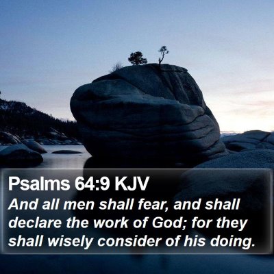 Psalms 64:9 KJV Bible Verse Image