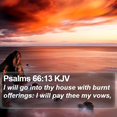Psalms 66:13 KJV Bible Verse Image