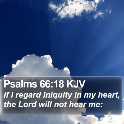Psalms 66:18 KJV Bible Verse Image