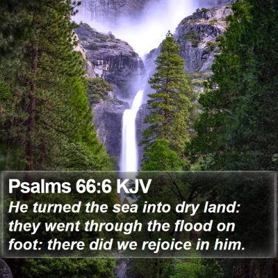 Psalms 66:6 KJV Bible Verse Image