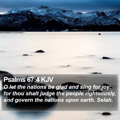 Psalms 67:4 KJV Bible Verse Image