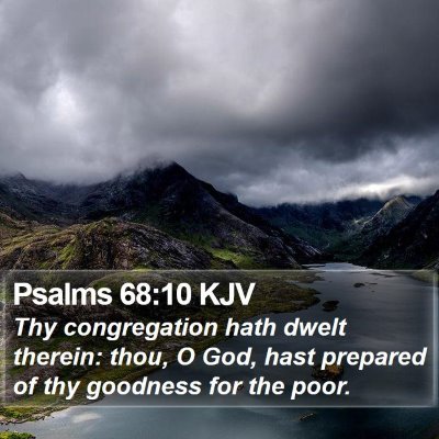 Psalms 68:10 KJV Bible Verse Image