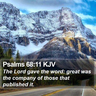 Psalms 68:11 KJV Bible Verse Image