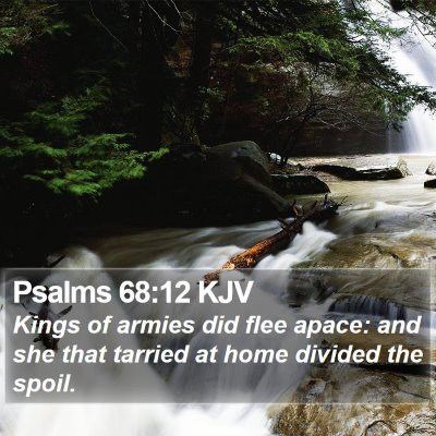 Psalms 68:12 KJV Bible Verse Image