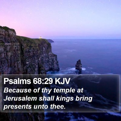 Psalms 68:29 KJV Bible Verse Image