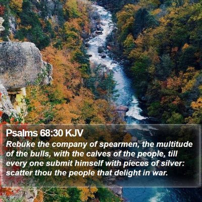 Psalms 68:30 KJV Bible Verse Image