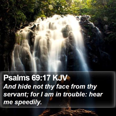 Psalms 69:17 KJV Bible Verse Image