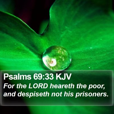 Psalms 69:33 KJV Bible Verse Image
