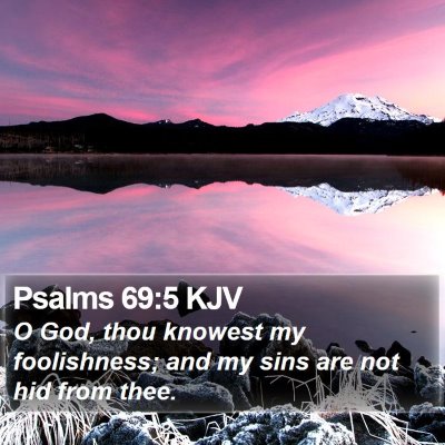 Psalms 69:5 KJV Bible Verse Image