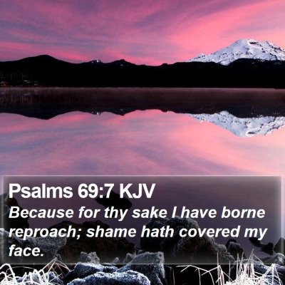 Psalms 69:7 KJV Bible Verse Image