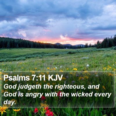 Psalms 7:11 KJV Bible Verse Image