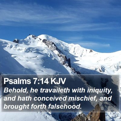 Psalms 7:14 KJV Bible Verse Image