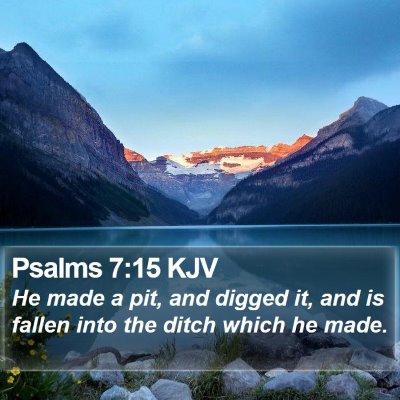 Psalms 7:15 KJV Bible Verse Image