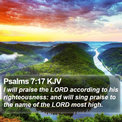 Psalms 7:17 KJV Bible Verse Image