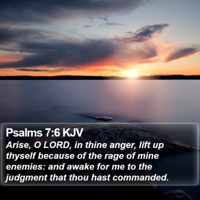 Psalms 7:6 KJV Bible Verse Image