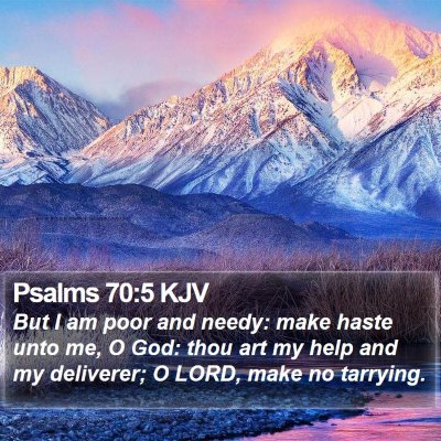 Psalms 70:5 KJV Bible Verse Image