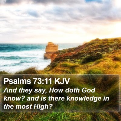 Psalms 73:11 KJV Bible Verse Image