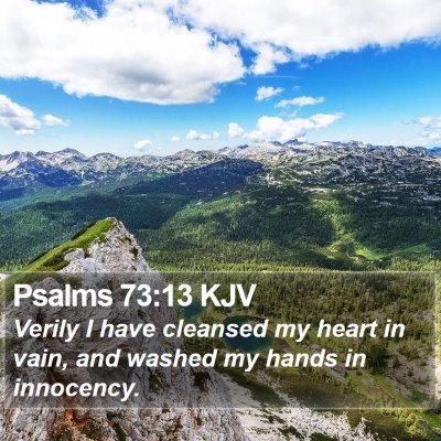 Psalms 73:13 KJV Bible Verse Image