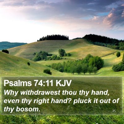 Psalms 74:11 KJV Bible Verse Image