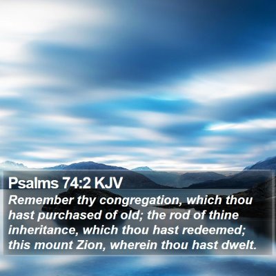 Psalms 74:2 KJV Bible Verse Image