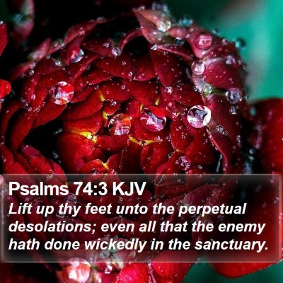 Psalms 74:3 KJV Bible Verse Image