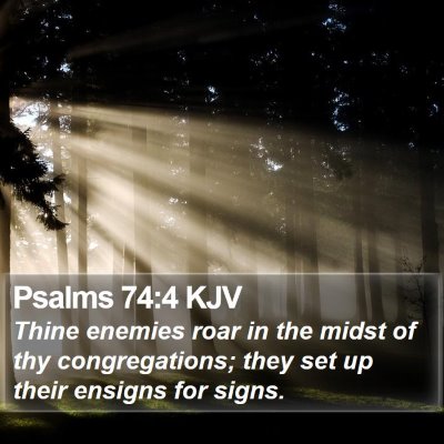 Psalms 74:4 KJV Bible Verse Image