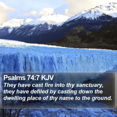Psalms 74:7 KJV Bible Verse Image