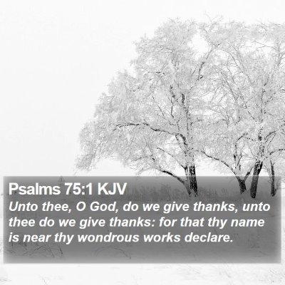 Psalms 75:1 KJV Bible Verse Image