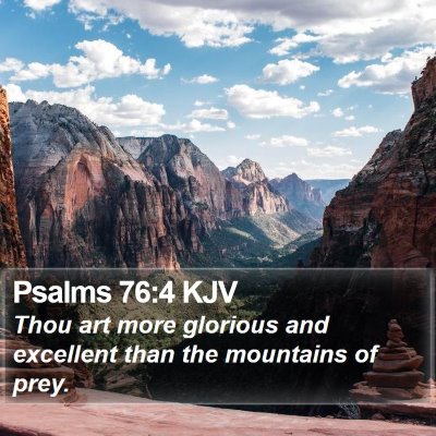 Psalms 76:4 KJV Bible Verse Image