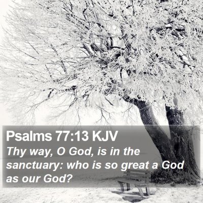 Psalms 77:13 KJV Bible Verse Image