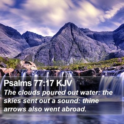 Psalms 77:17 KJV Bible Verse Image