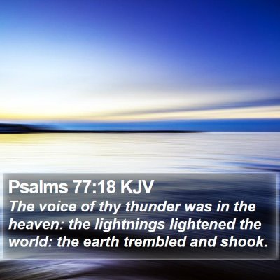 Psalms 77:18 KJV Bible Verse Image