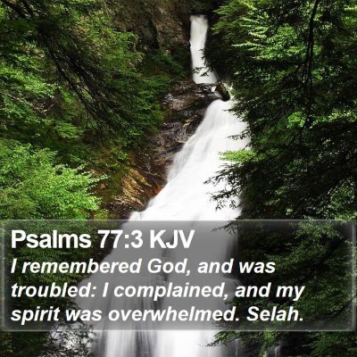 Psalms 77:3 KJV Bible Verse Image